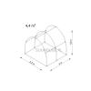 Tunel foliowy BV2 [4,4 m2] 2 x 2,2 x 1,9 m